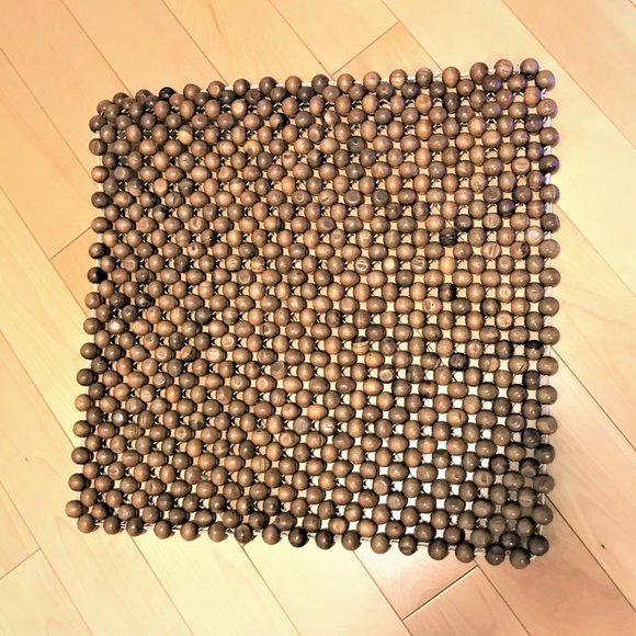 Brand New Natural Wood Beaded Seat Cover Pad Mat - Picture 2 of 2